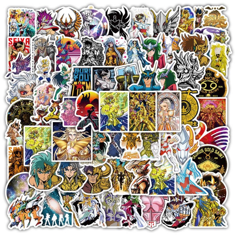 Laptop Accessories Stickers - 101 Buah Stiker Anime Saint Seiya