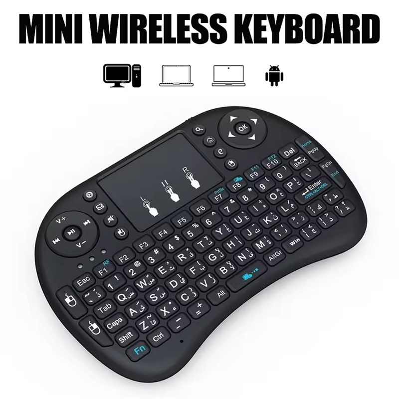 Laptop External Accessories - Keyboard Nirkabel Mini 2.4GHz Tanpa Lampu