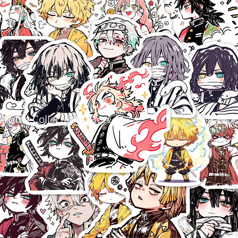 55PCS Stiker Anime Demon Slaye - Laptop Accessories Stickers ulasan dan harga