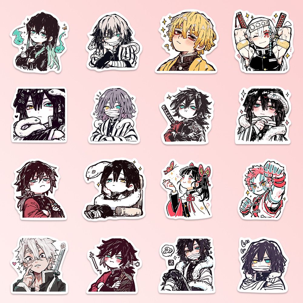 55PCS Stiker Anime Demon Slaye - Laptop Accessories Stickers ulasan dan harga