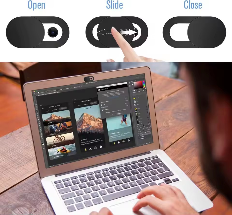Penutup Webcam dengan Penggese - Laptop Accessories Stickers ulasan dan harga