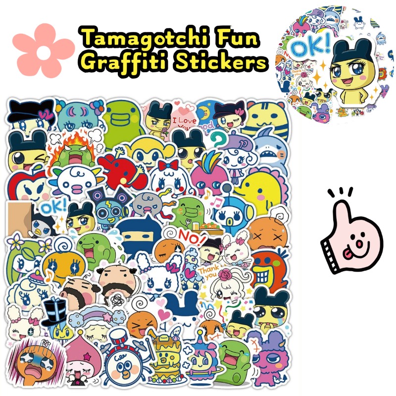 Stiker Tamagotchi Jepang Hewan - Laptop Accessories Stickers ulasan dan harga