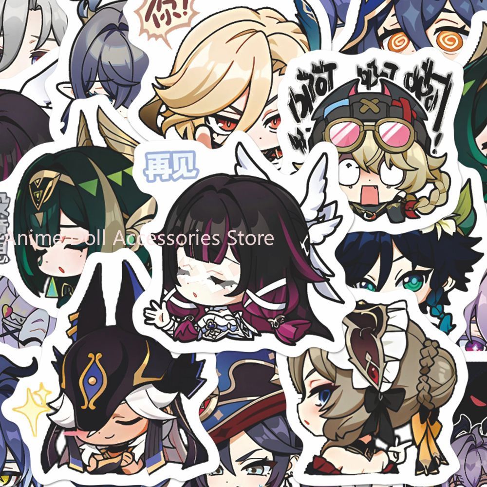 64 Buah Stiker Anime Genshin I - Laptop Accessories Stickers ulasan dan harga