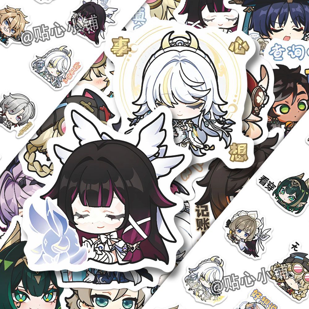 64 Buah Stiker Anime Genshin I - Laptop Accessories Stickers ulasan dan harga