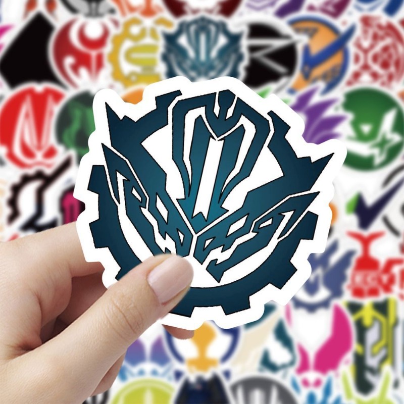60 Lembar Stiker Logo Kamen Ri - Laptop Accessories Stickers ulasan dan harga