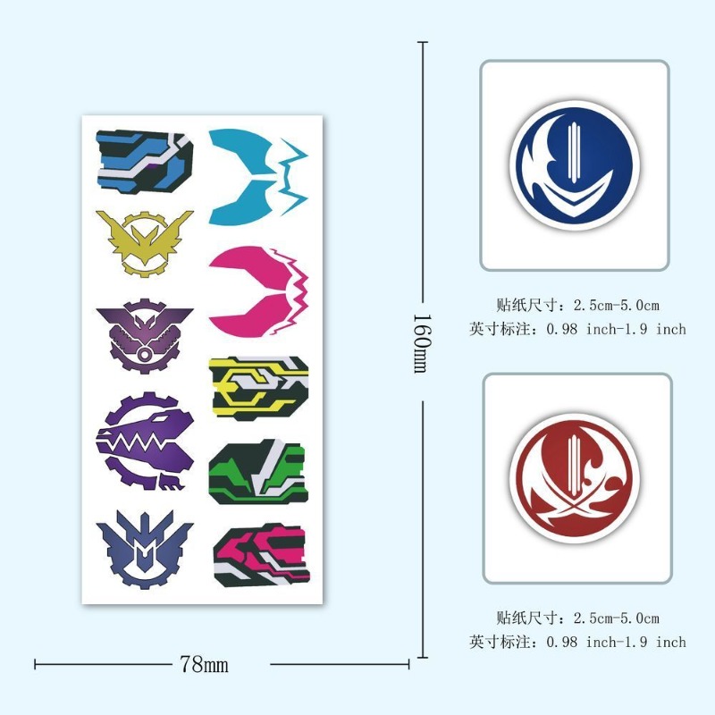 60 Lembar Stiker Logo Kamen Ri - Laptop Accessories Stickers ulasan dan harga
